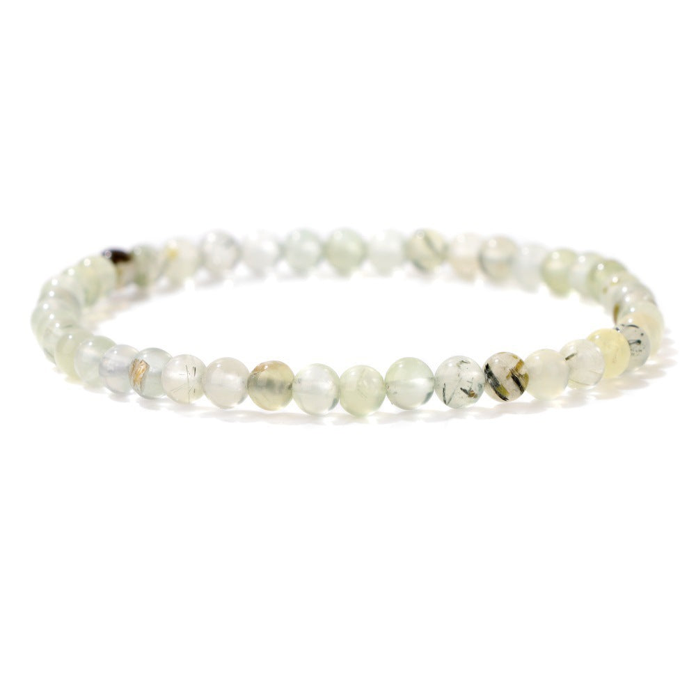 Crystal Agate Round Beads Aquamarine Tourmaline Yellow Tower Energy Beaded Bracelets