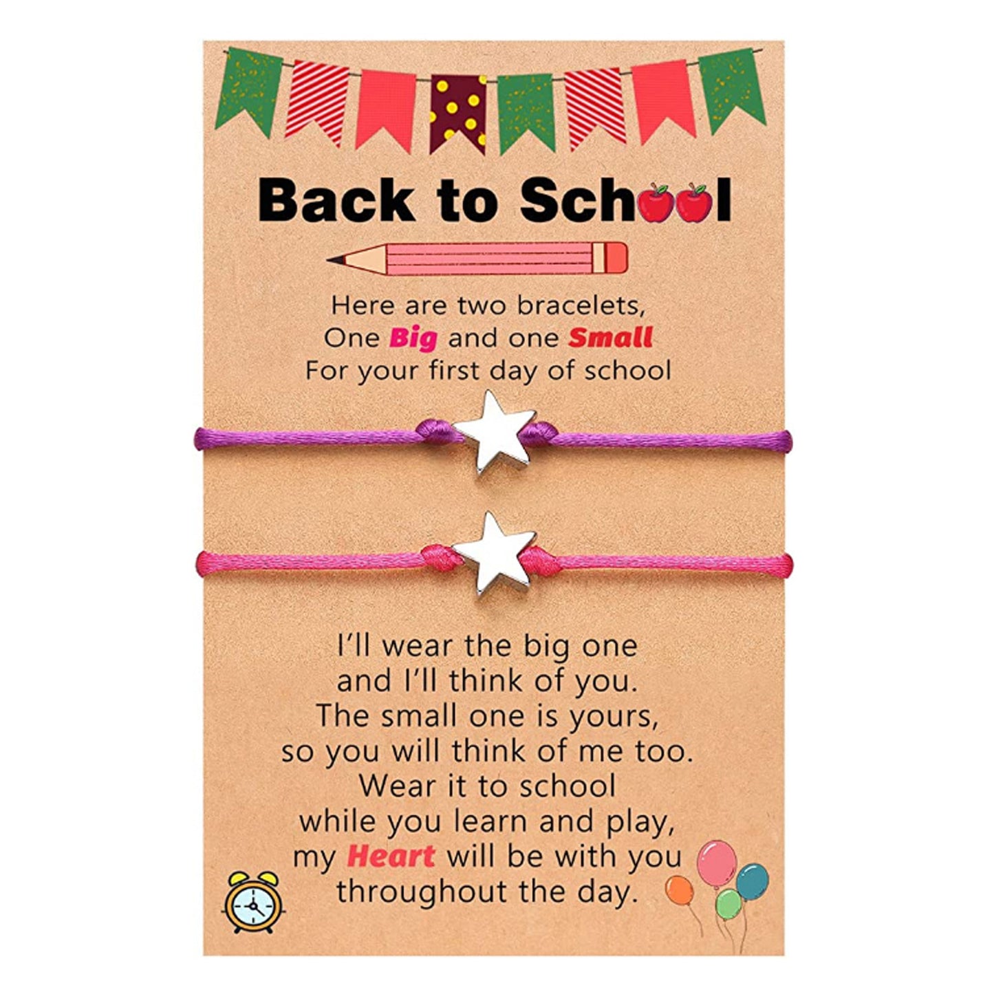 First Day Of School Kindergarten Cartoon Bracelets