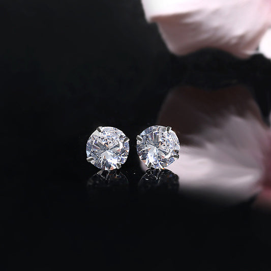 Women's & Men's Diamond Korean Style Simple Fashionable Temperament Earrings