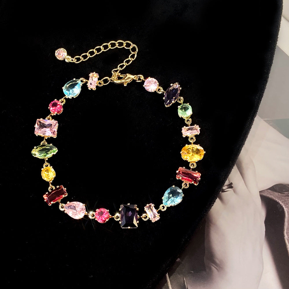 Women's Inlay Fritillary Four-leaf Flower Pull-out Light Luxury High-grade Bracelets