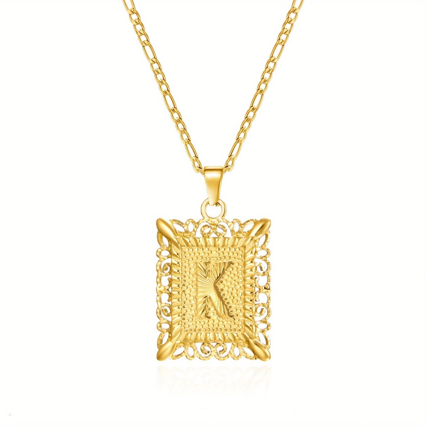 Clavicle Square Tag Gold-plated Does Not Necklace