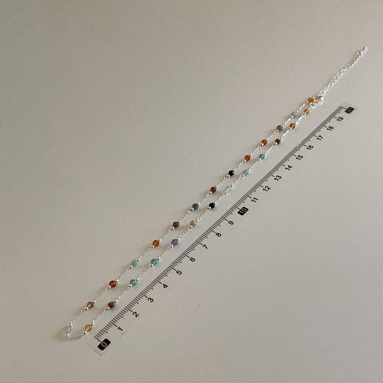 Colorful Natural Stone Crystal String Beads Female Niche Simple Personalized Necklaces