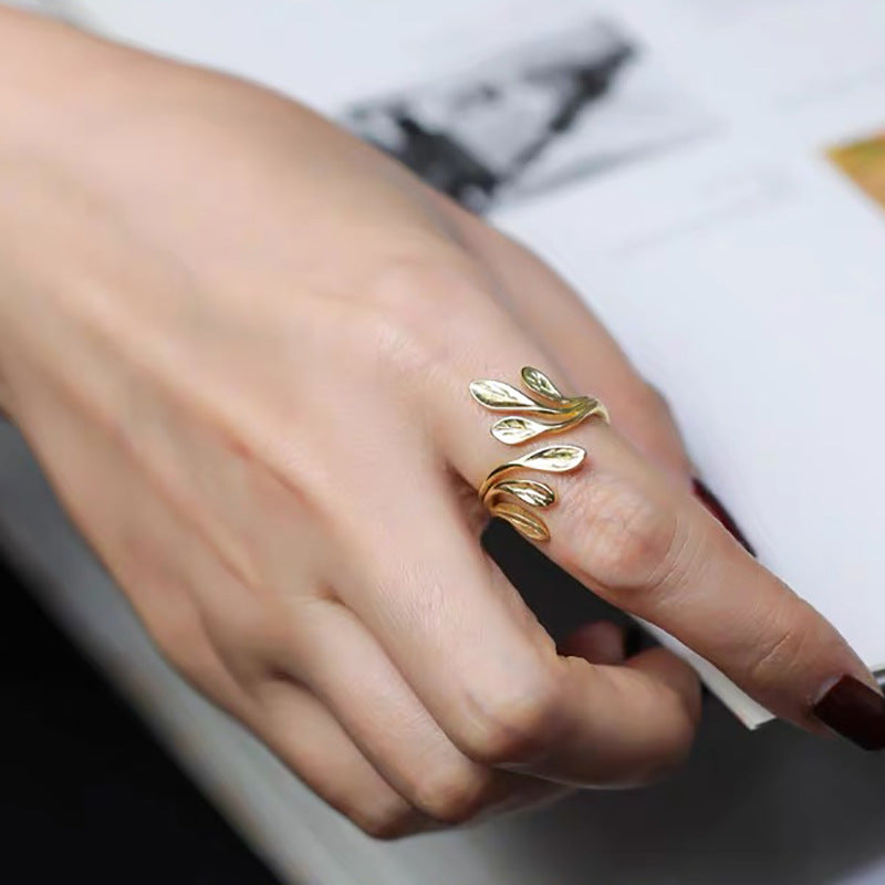 Bends Hitches Gilded Design High-grade Gold Rings