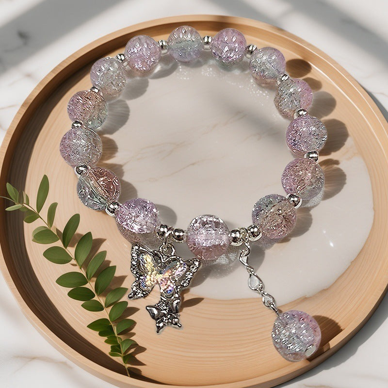 Fantasy Flower Glazed Female Gradient Contrast Bracelet