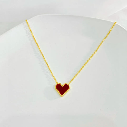 Women's Fashion Simple Rose Gold Little Red Necklaces