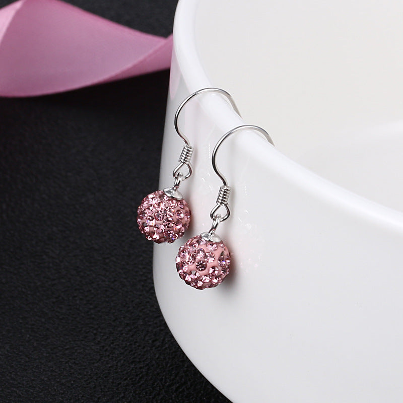Sier Crystal Fashion Korean Style Ear Hook Rings