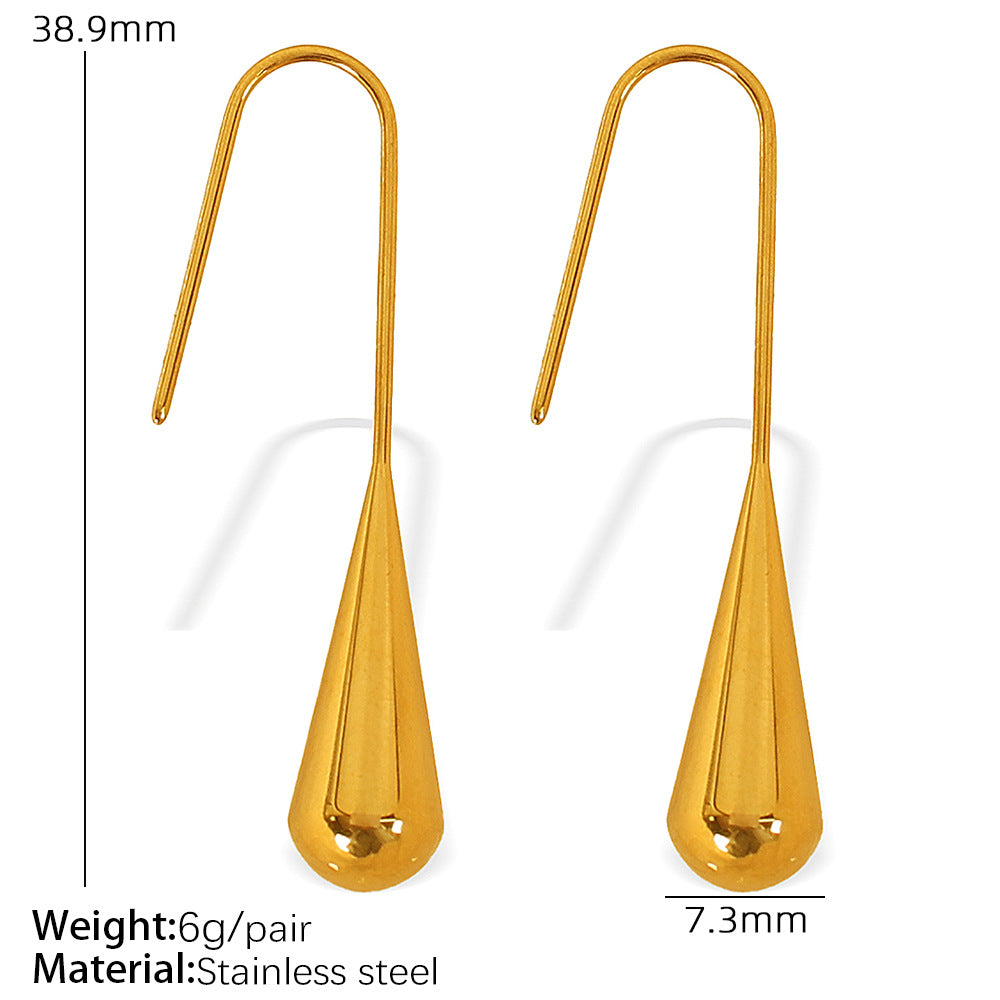 Unique Design Ear Hooks Drop-shaped Gourd Rings