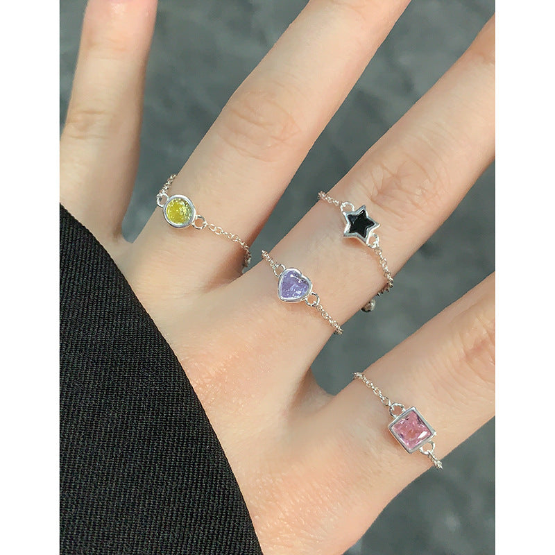 Women's Luxury Design Sense Versatile Zircon Pull Rings