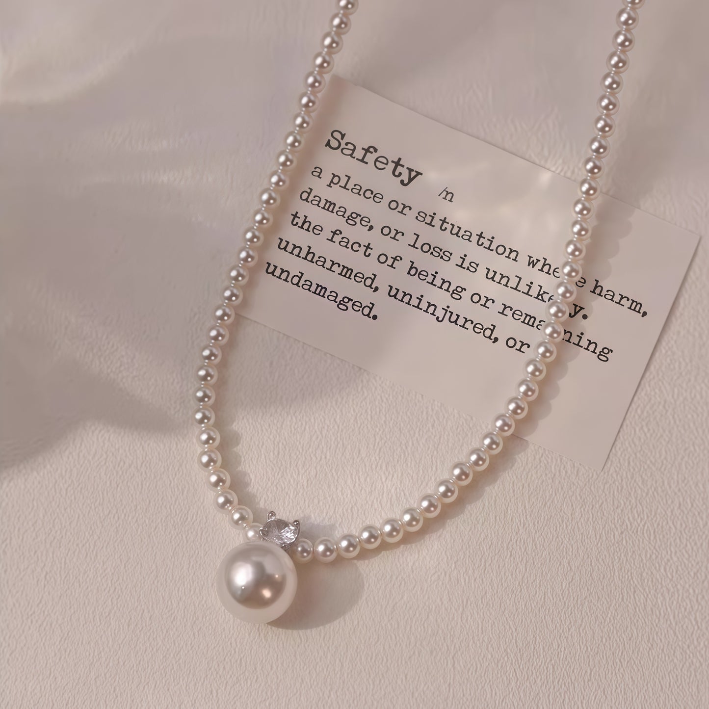 Diana Small Beads Zircon Pearl Female Minority Necklaces