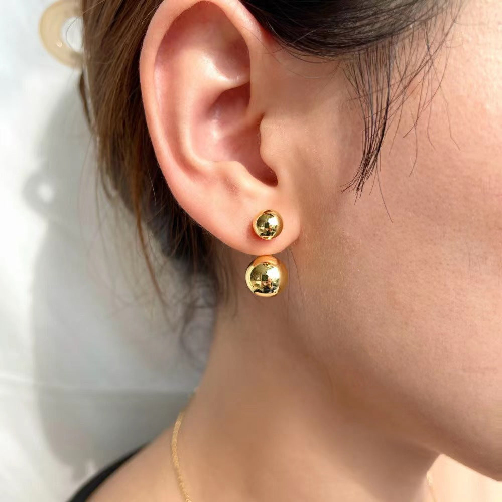 Childlike Heart Reflective Sequins Peach Nightclub Catwalk Super Shiny Ear Earrings