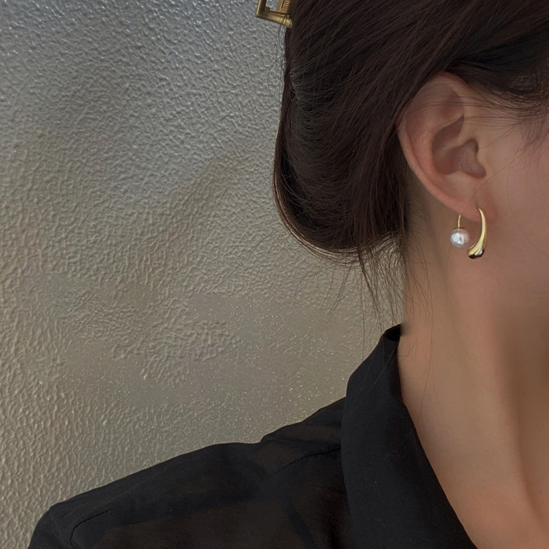 Women's Drop Pearl Light Luxury Simplicity Ear Clip Fashion Personalized Earrings