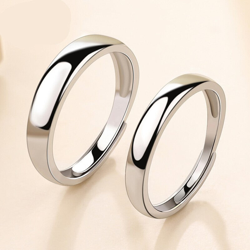 Fashion Simple Couple Glossy Design Open Rings