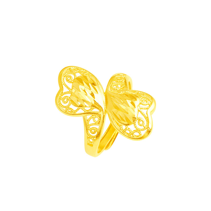 Women's Advanced Design Exaggerated Opening Real Bronze Rings