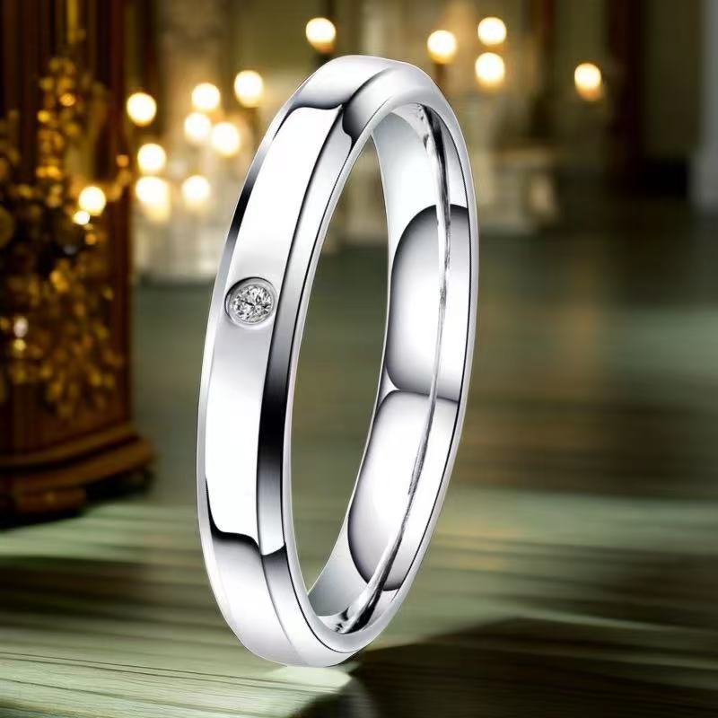 Stainless Steel Female Niche Senior Affordable Luxury Style Ring