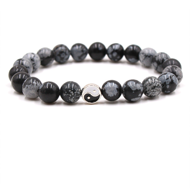 Women's & Men's Stone White Turquoise Volcanic Rock Gossip Bracelets