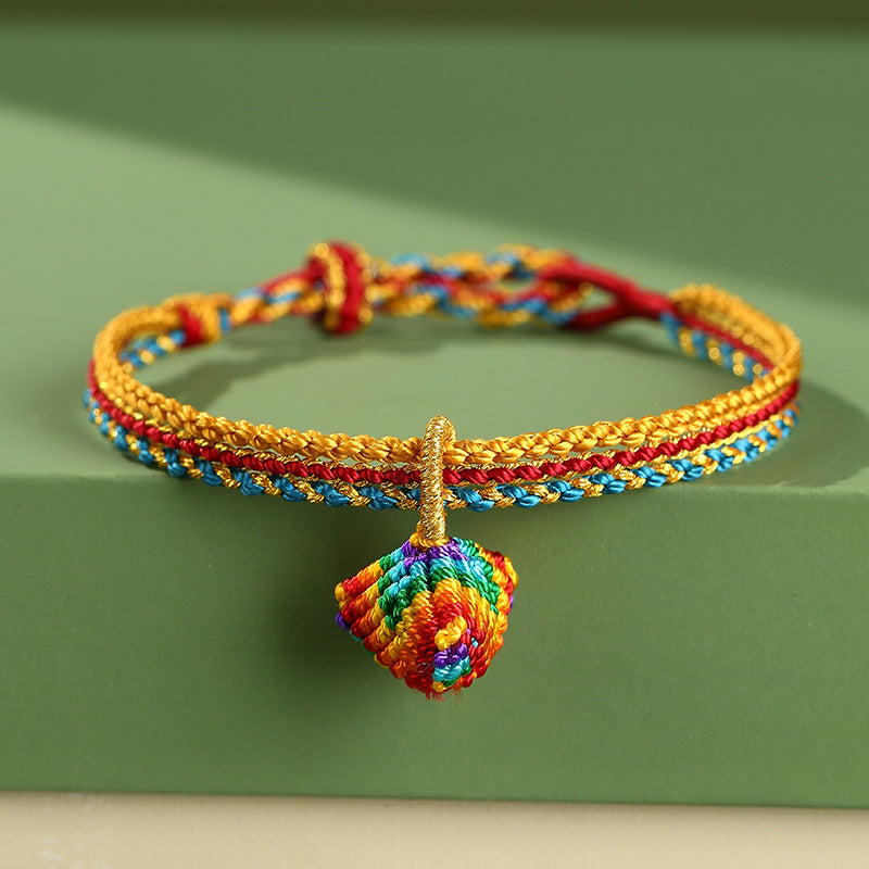 Festival Colorful Rope Ethnic Style Hand-woven Adult Small Sachet Carrying Bracelet