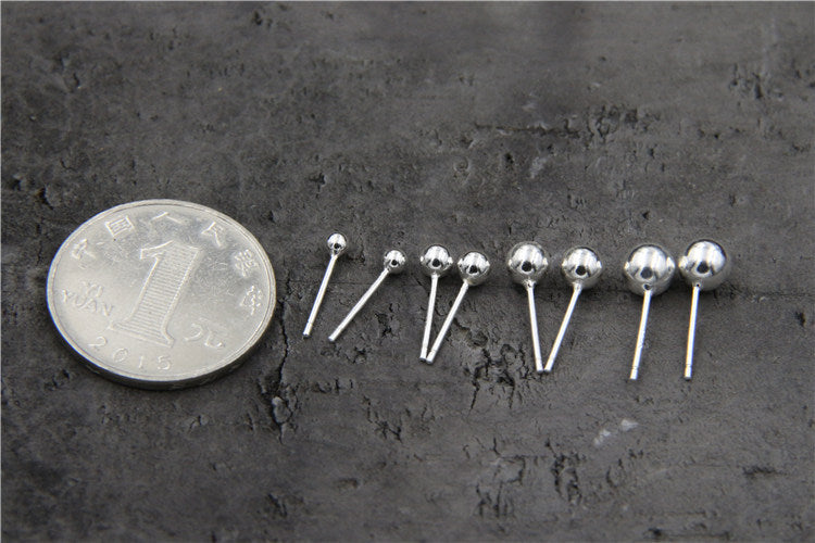 Women's & Men's Sier Needle Compact Mini Beanie For Simple Stud Earrings