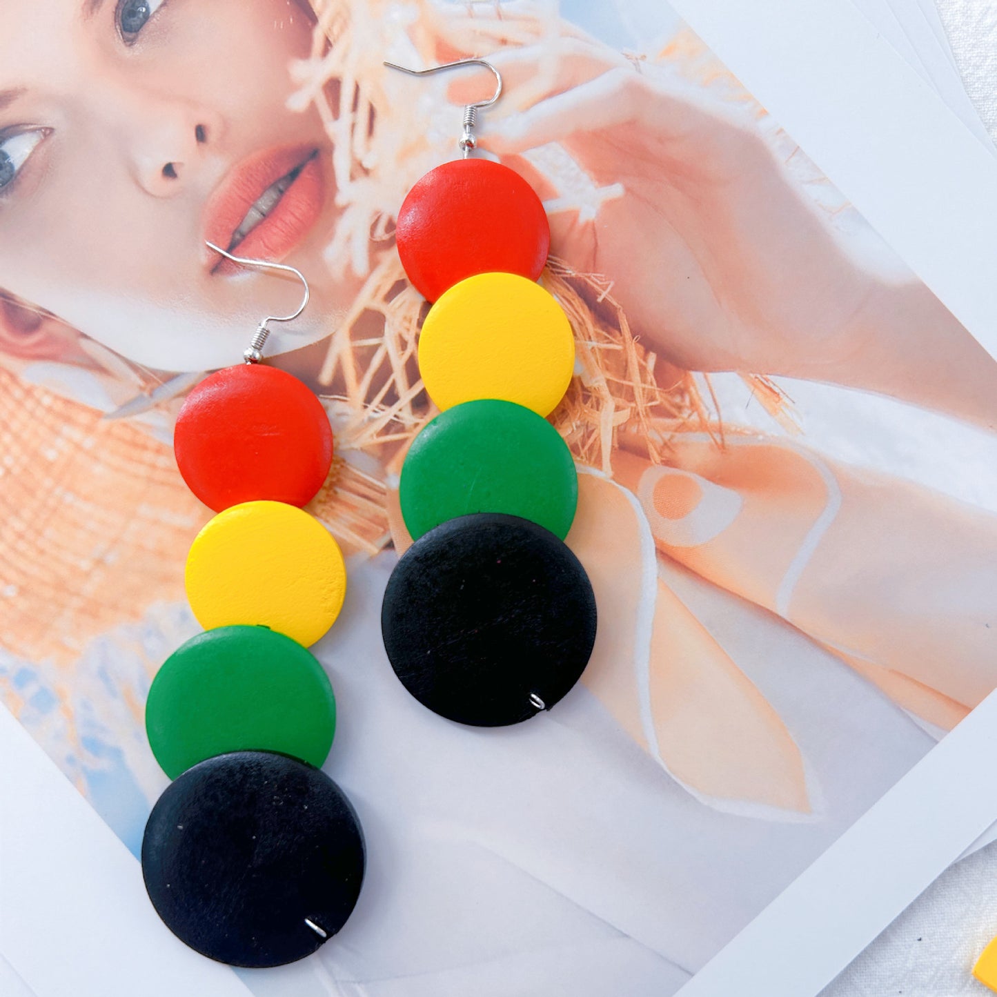 Round Ethnic Style Retro Dangle African Earrings