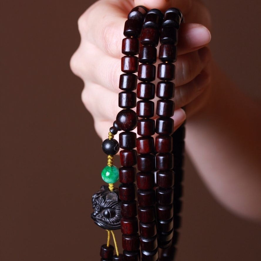 Women's & Men's Live Zambia Ebony Barrel Beads Rosary Bracelets