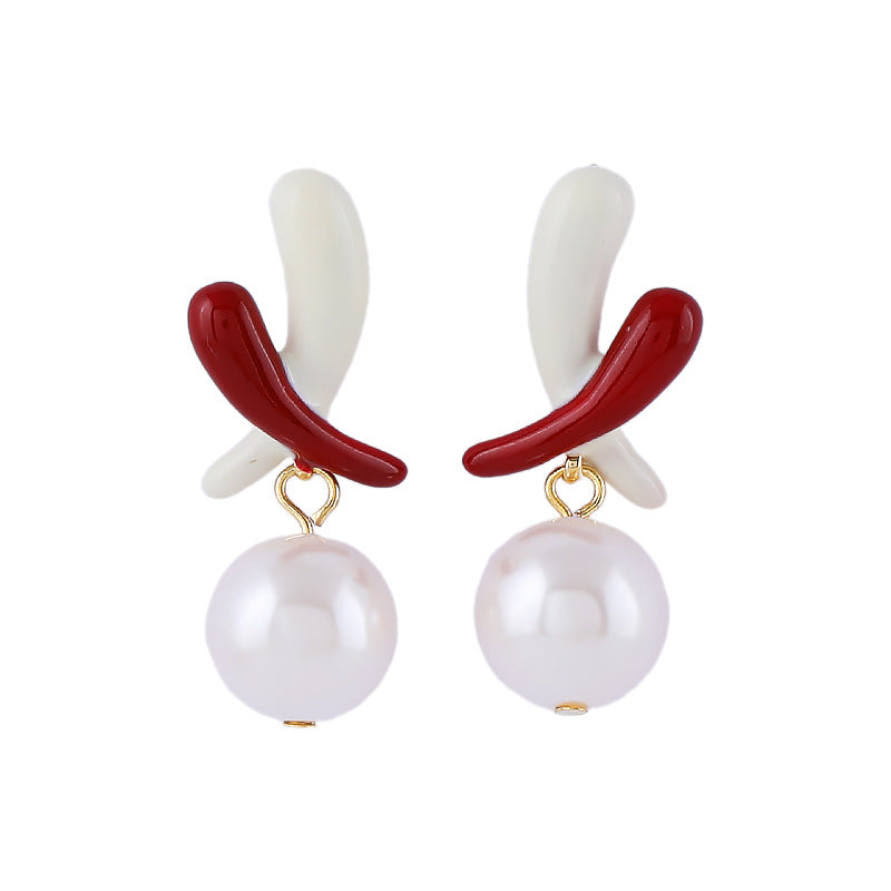 Pearl Eardrops Gentle High-grade Design Ear Earrings