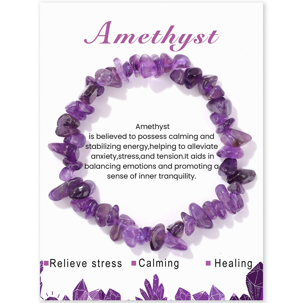 Women's Natural Stone Chain Simple Cute Color Bracelets