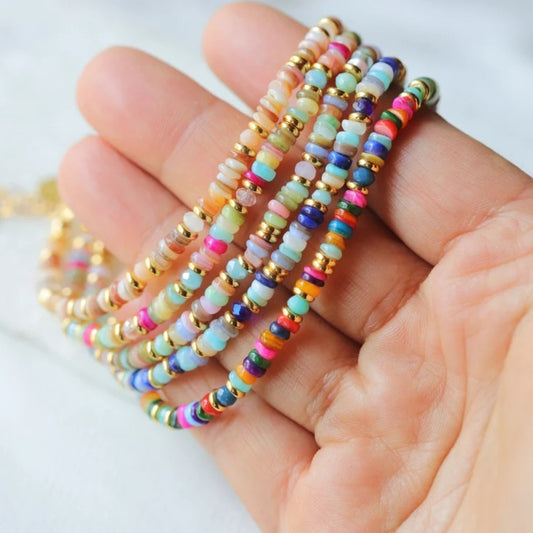 Women's Ancient Style Ornament Niche Color Natural Shell Hand-woven Bracelets