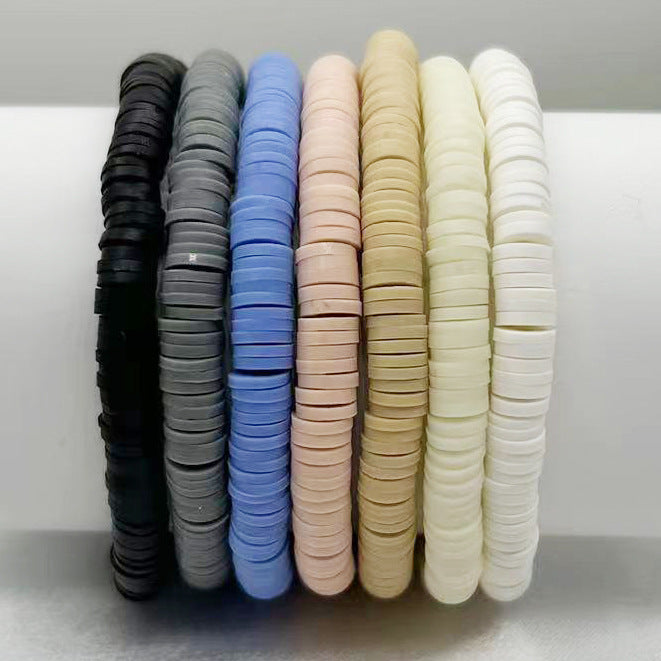 Solid Color Gradient Polymer Clay Fashion Bracelets