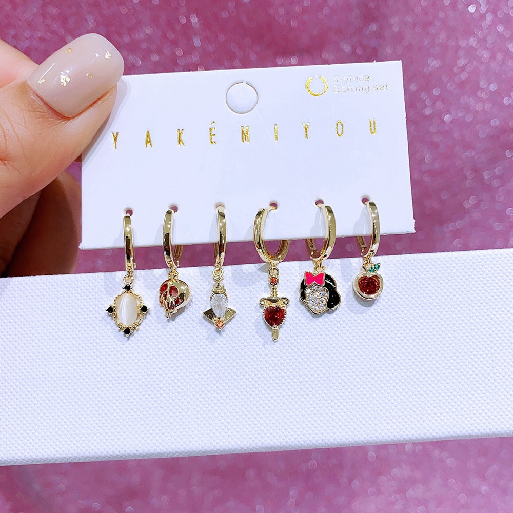 Fairy Tale Movie Villain Series Color Earrings