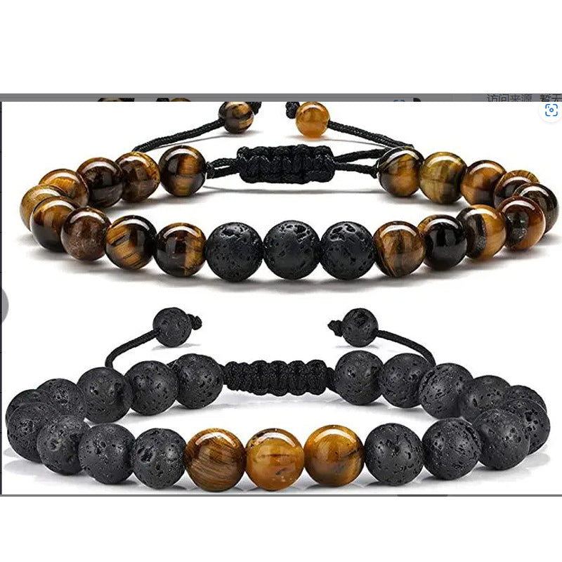 Jewelry Colorful Volcanic Rock Turquoise Tiger Eye Bracelets