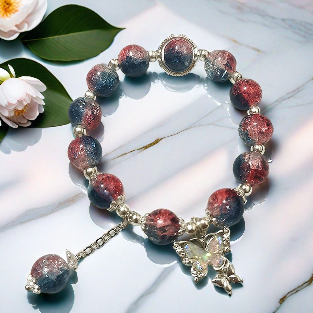 Fantasy Flower Glazed Female Gradient Contrast Bracelet