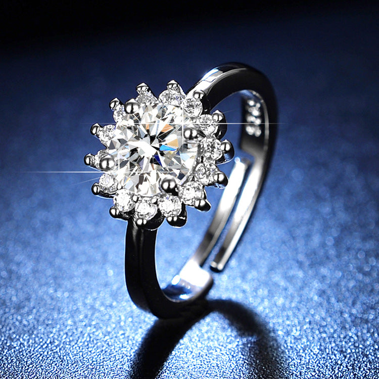 Women's Moissanite More Than Karat Imitation Diamond Rings