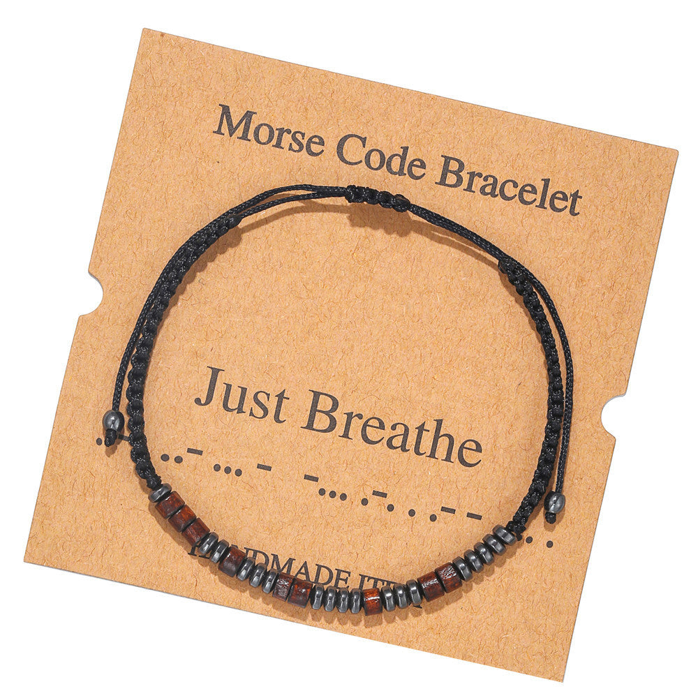 Woven Moss Password Letter Number Couple Bracelets