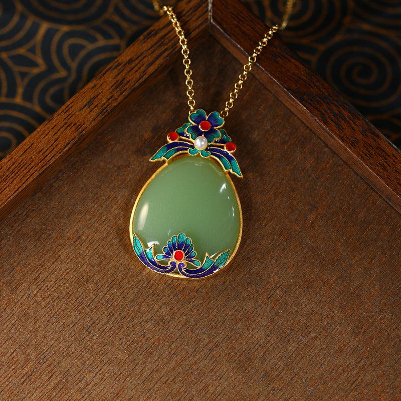 Women's & Men's Inlaid Imitation Jade Micro Colorful Crystals Necklaces