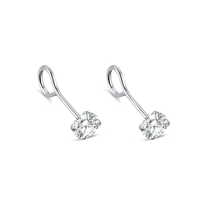 Sterling Sier Zircon Hook Female Affordable Earrings