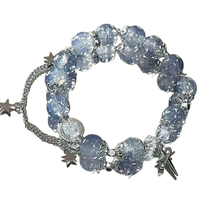 Women's Super Mori Chinese Gradient Floral Glass Beaded For Trendy Gift Bracelet