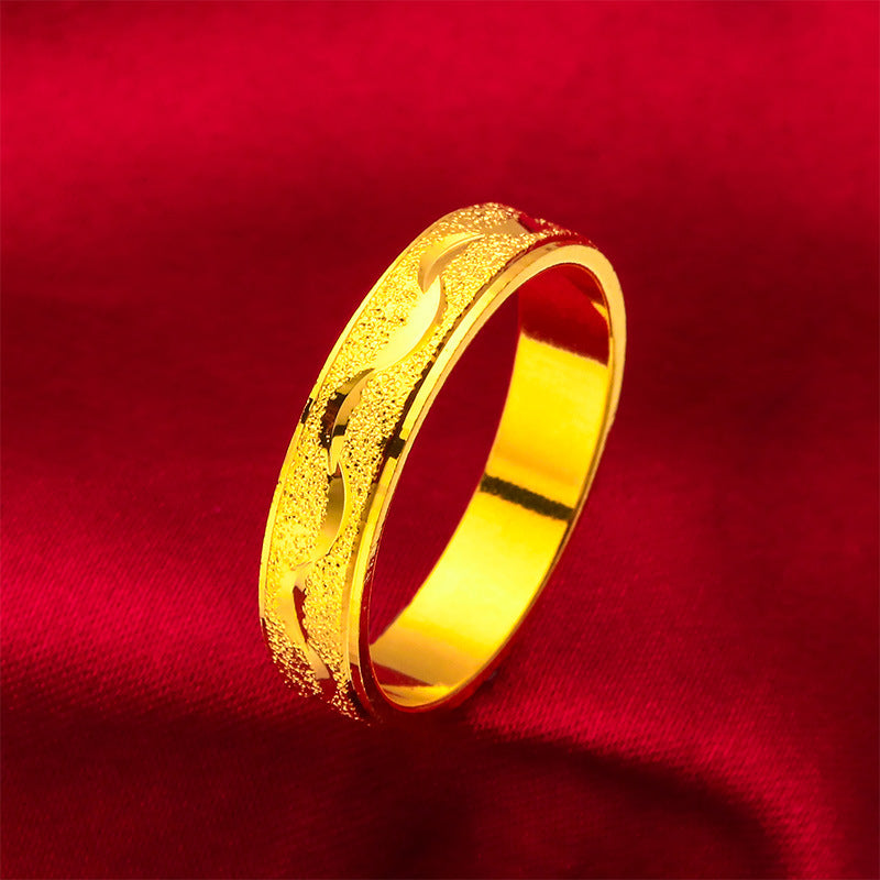 Women's & Men's Vietnam Placer Gold Closed Starry Meteor Rings