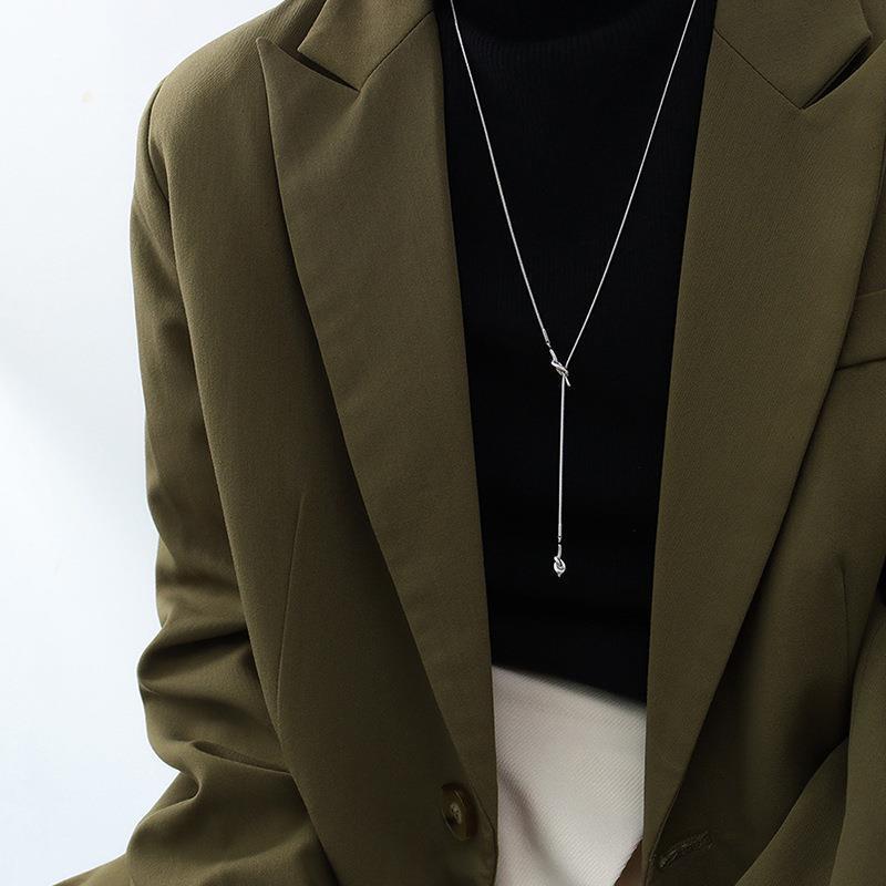 Luxury Fashion Cold Style Long Sweater Chain Minimalist Necklace