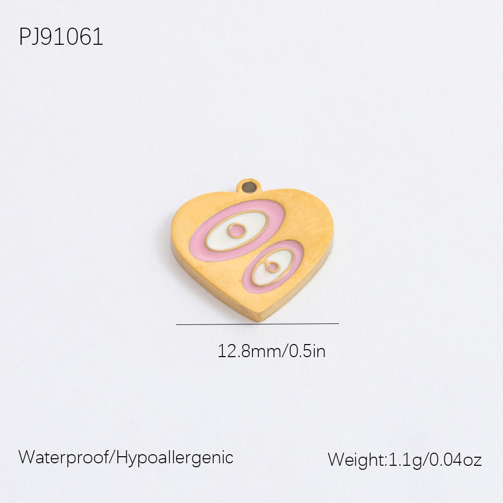 Stainless Steel Dripping Cute Cartoon Accessories Gold-plated Pendants