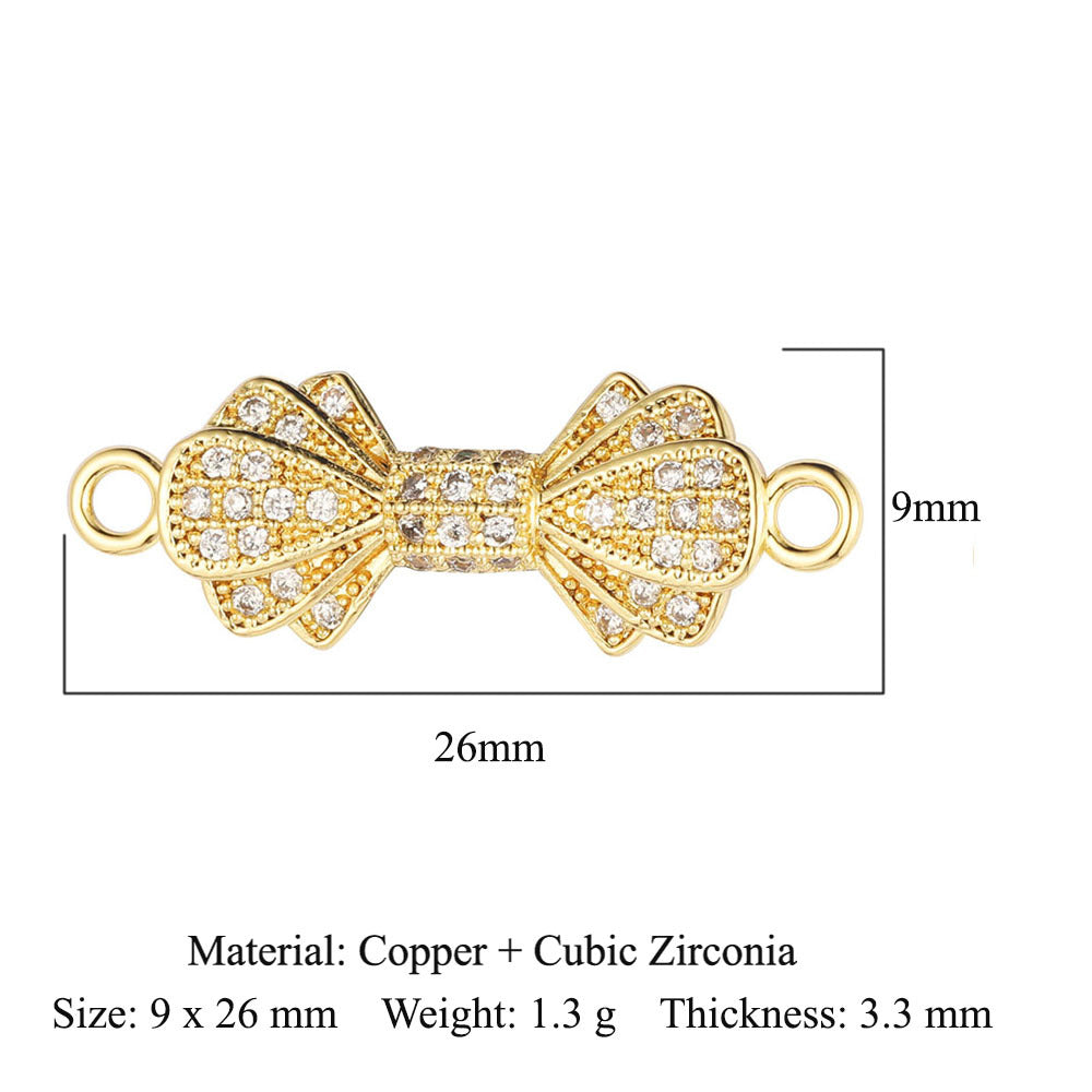 Copper Zircon Ornament Accessories Love Crown Pendants