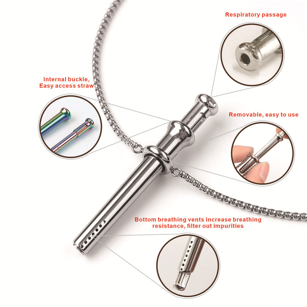 Breathing Round Tube Telescopic Perfume Extractor Necklaces