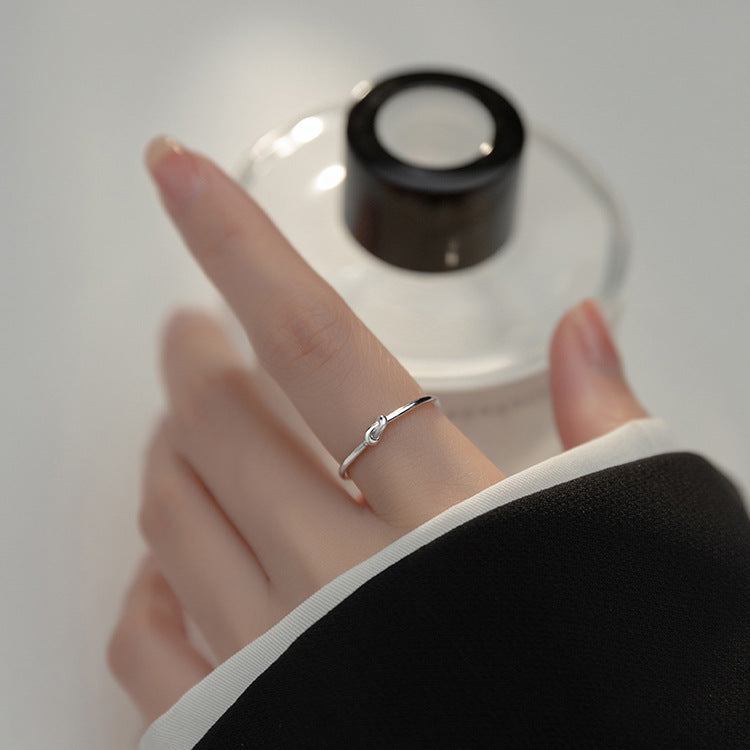 Line Knotted Simple High Sense Design Korean Style Cold Rings
