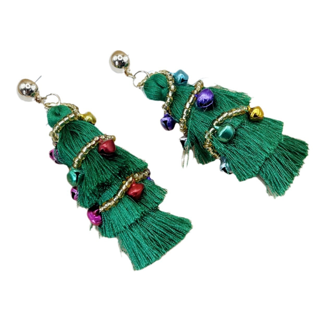 Women's Tree High-grade Tassel Wool Ball Festival Earrings