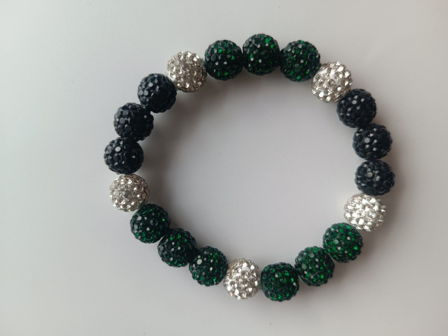 Polymer Clay Rhinestone Ball Filament Hip Bracelet