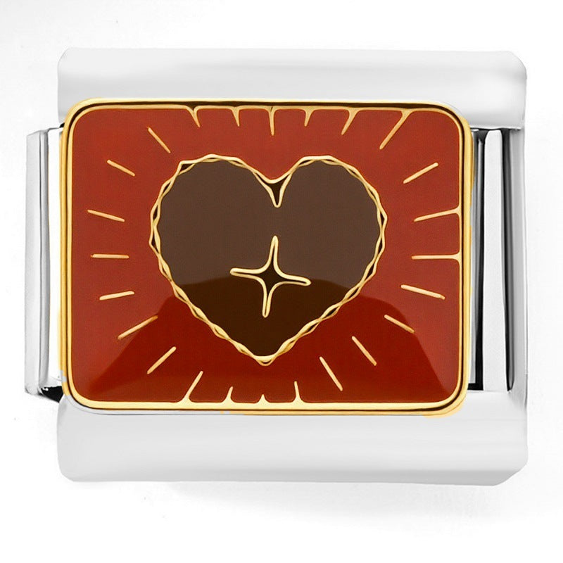 Sponge Treasure Cartoon Love Smiley Module Stainless Steel Bracelet
