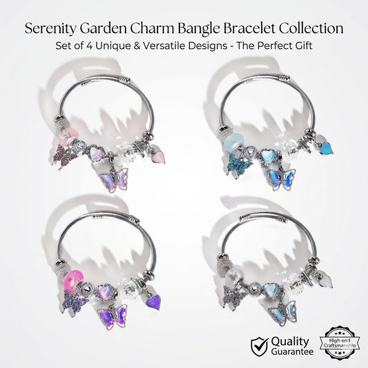 String Beads Love Butterfly Alloy Stainless Steel Bracelets