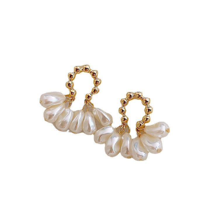 Sier-plated Temperament Entry Lux Ear High-grade Niche Artificial Earrings