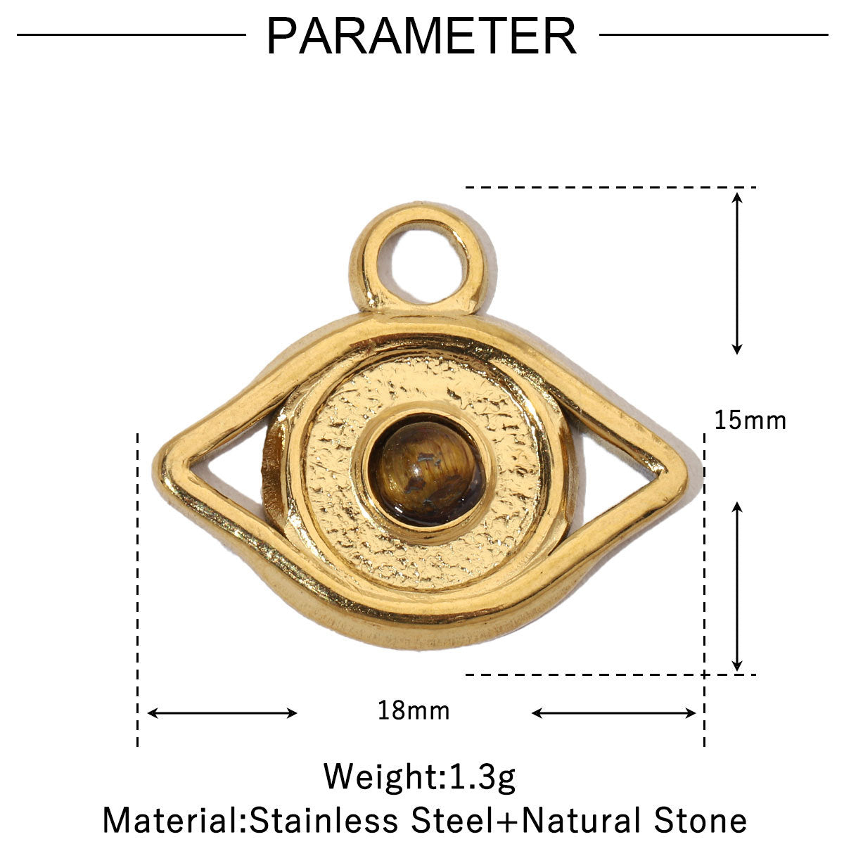 Natural Stone French Style Retro Titanium Pendants