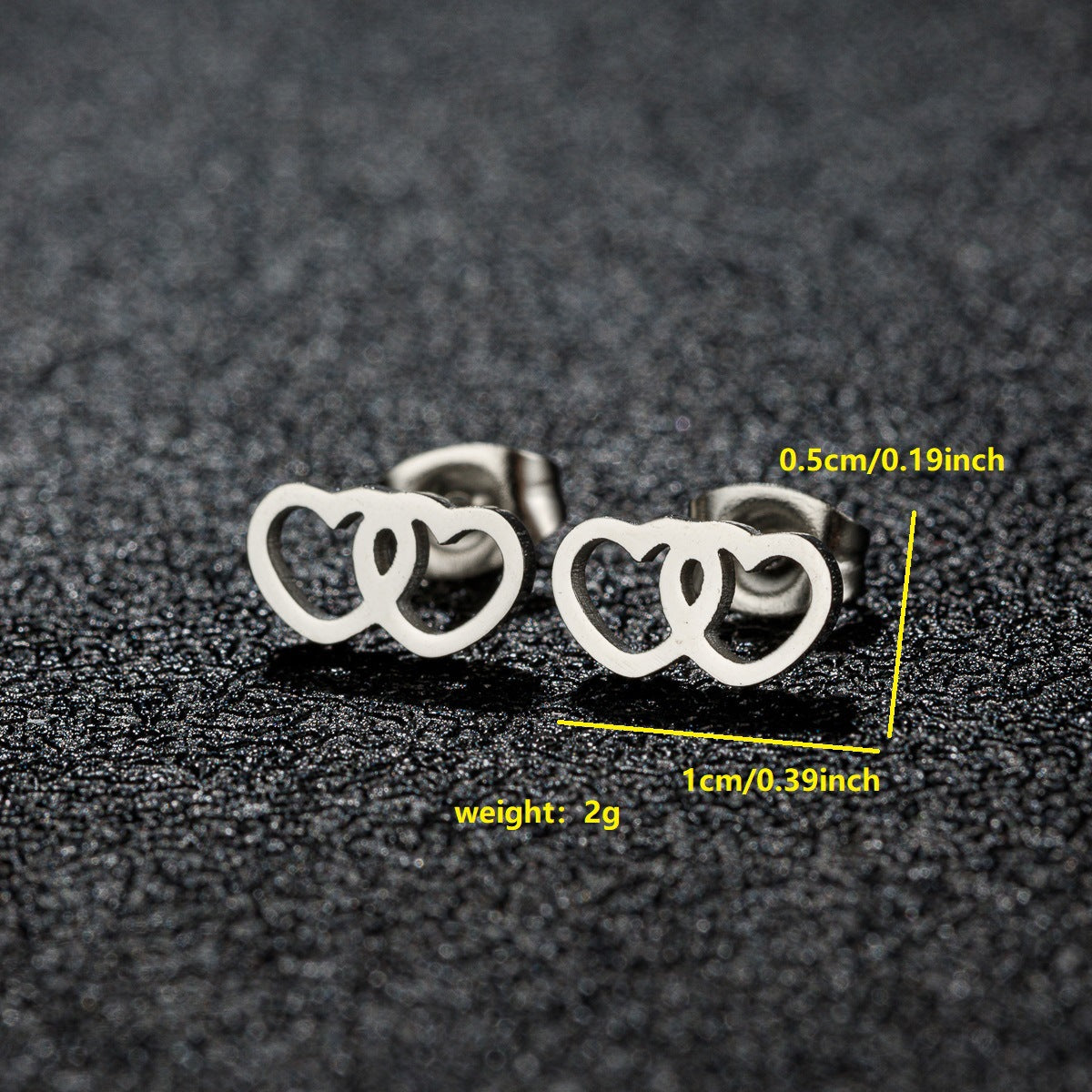 Small Animal Cat Plaid Bird Ear Geometry Stud Earrings