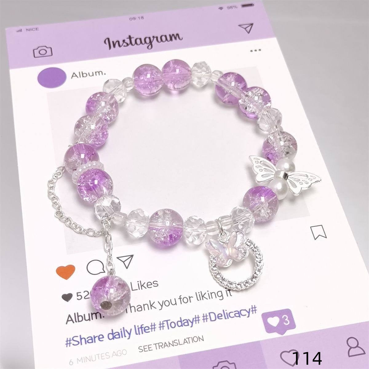 Colorful Crystal String Beads Fishtail Sweet Super Fairy Girlfriends For Bracelets