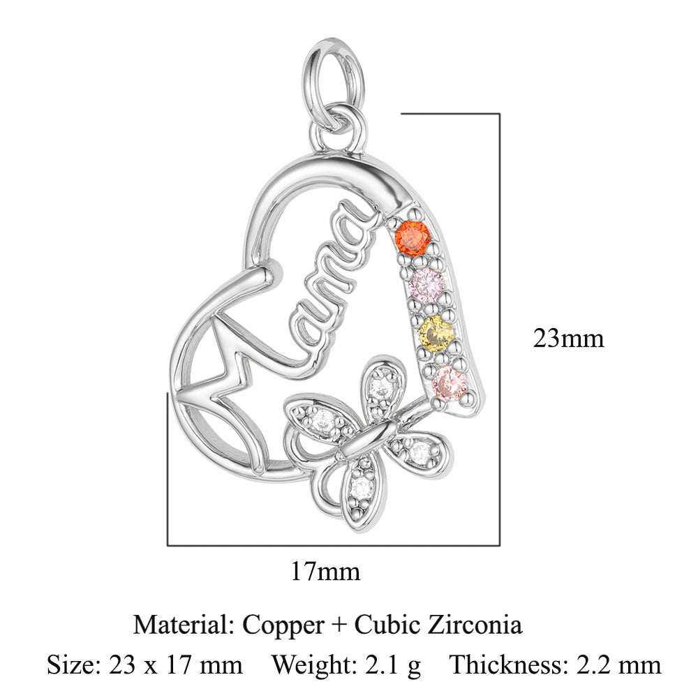 Copper Zircon Ornament Accessories Wind Butterfly Snake Pendants